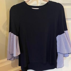 NAVY ANS STRIPED TOP
